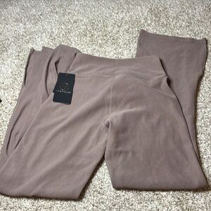 Brown ribbed Flair leggings